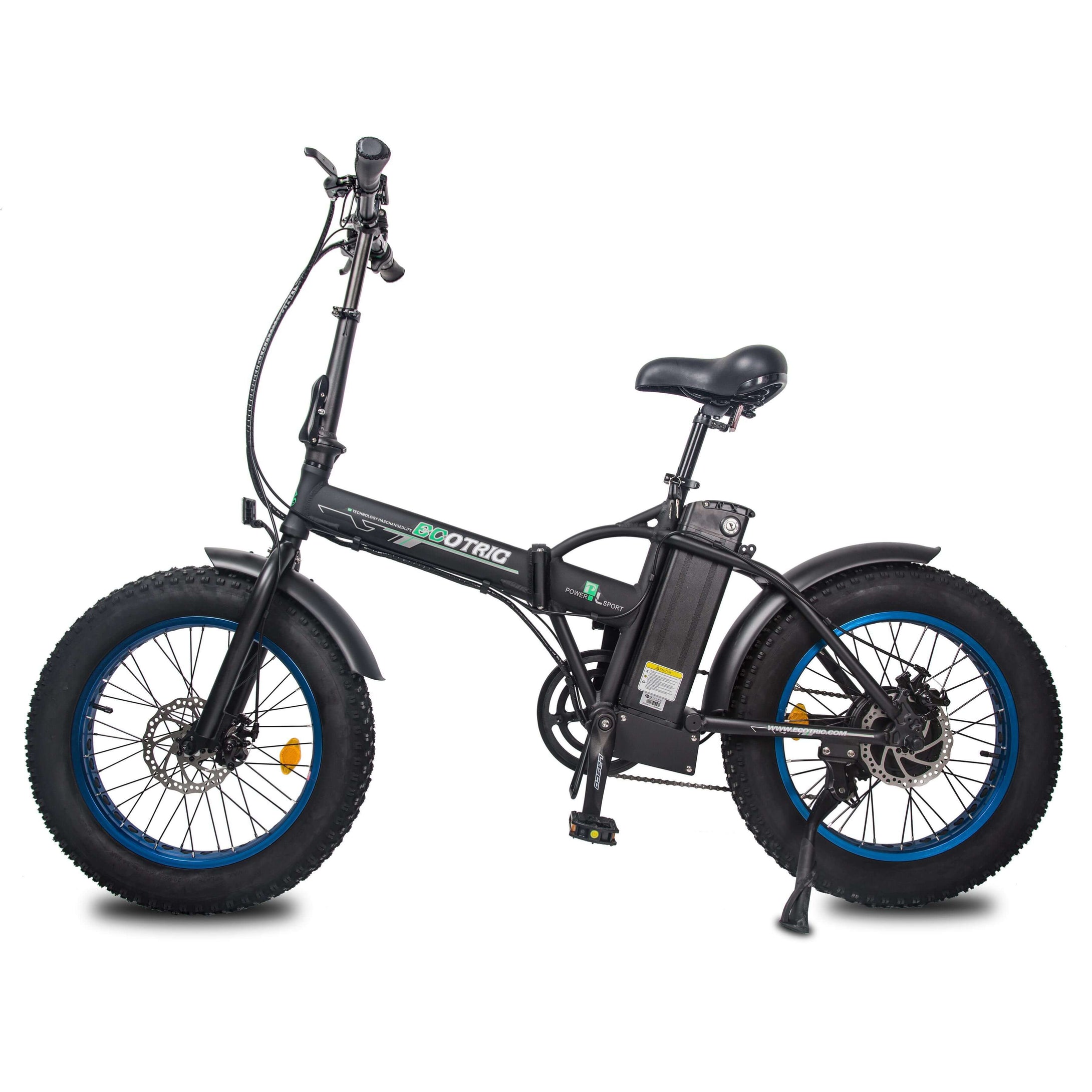 Ecotric 48V Fat Tire Portable and Folding Electric Bike with LCD display